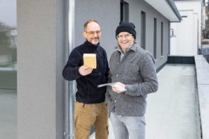 Marcus Steinmann (links) und Ralf Borchers, Fassadenberater von Sto