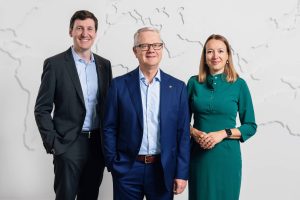 Der Sto-Vorstand (von links): Jost Bendel, Rainer Hüttenberger und Désirée Konrad.